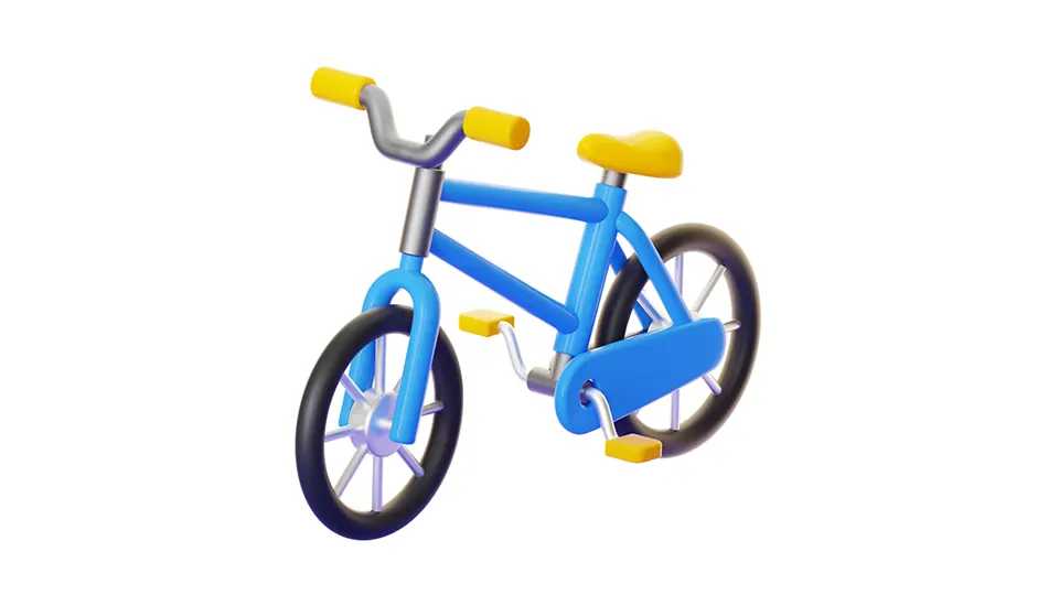 A 3D illustration of a child's bicycle, symbolizing the ongoing focus on designing user experiences (UX) for young children, as discussed in the article 'Little Users, Big Needs: Designing UX for Kids – Chapter 2'.