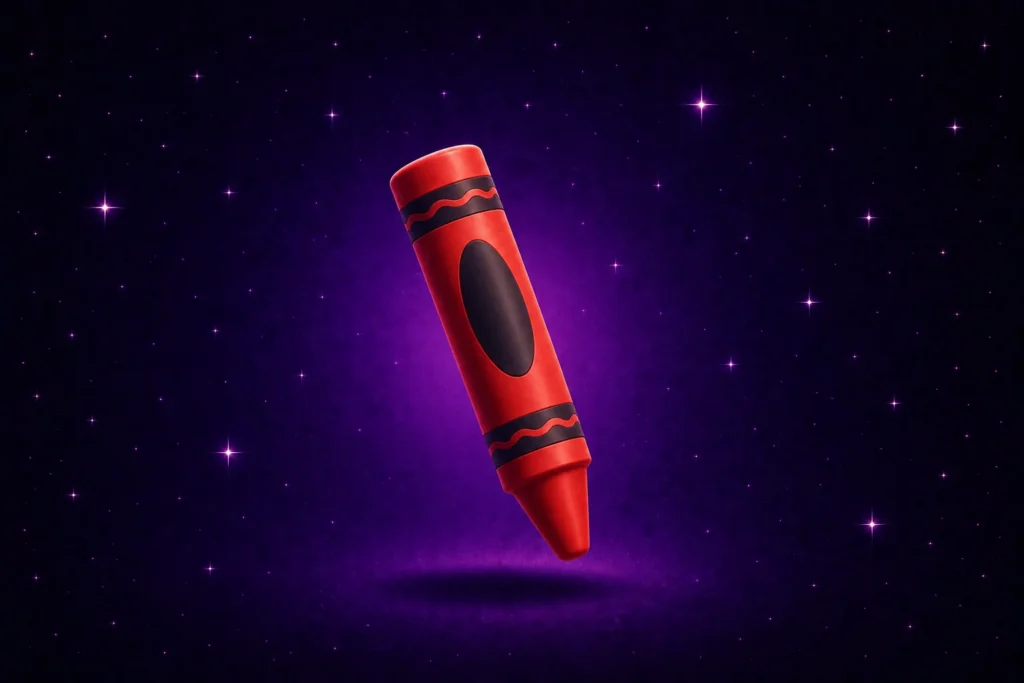 A red crayon