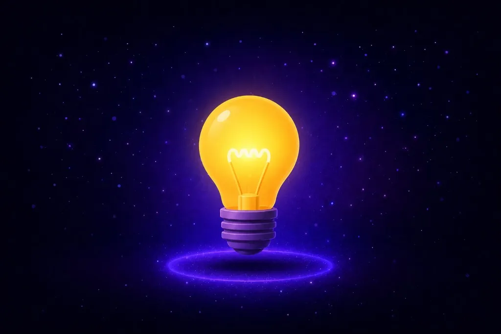 Brilliant lightbulb representing the human intelligence